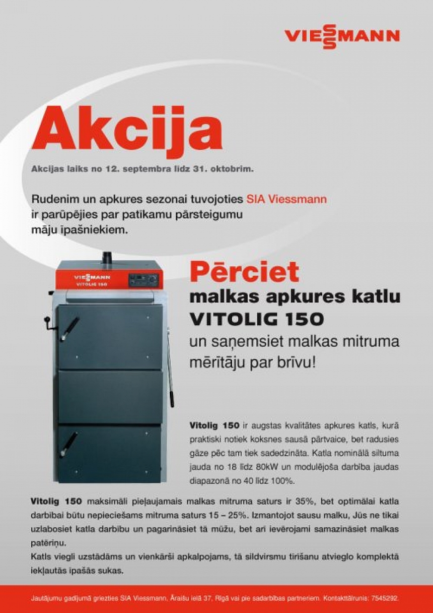 Foto: SIA Viessmann akcija!; autors: SIA Viessmann akcija!