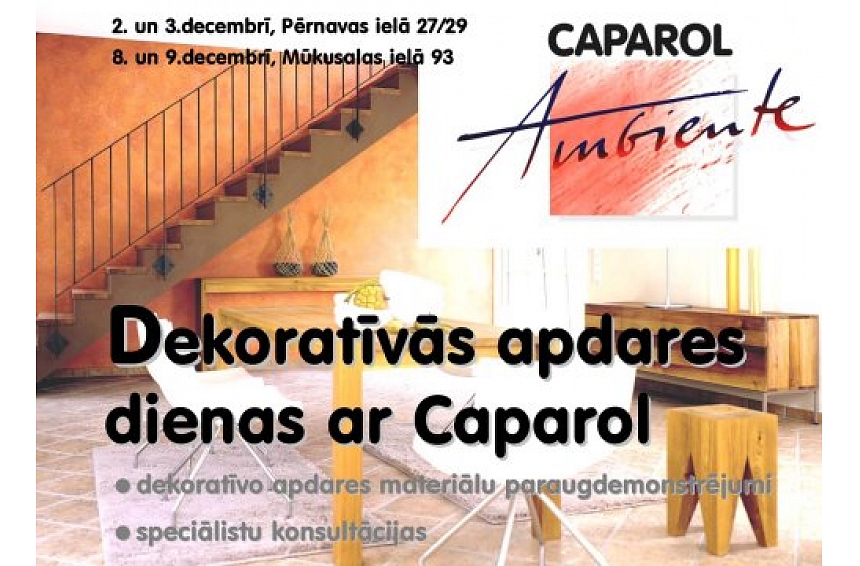 autors: Dekoratīvās apdares dienas ar Caparol "Būvniecības ABC" veikalos.
