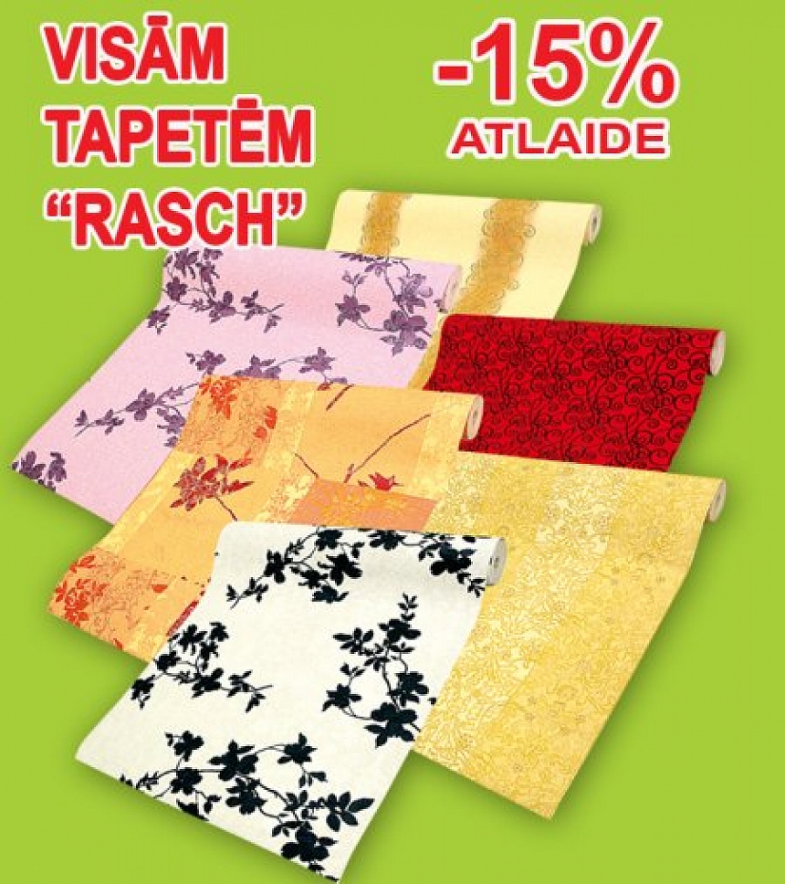autors: Visām tapetēm RASCH -15% atlaide