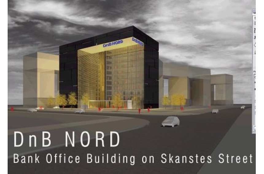 autors: DnB NORD Bankas jaunā centrālā biroju ēka Skanstes ielā uzstādīs jaunu latiņu biroju ēku būvniecībai Rīgā