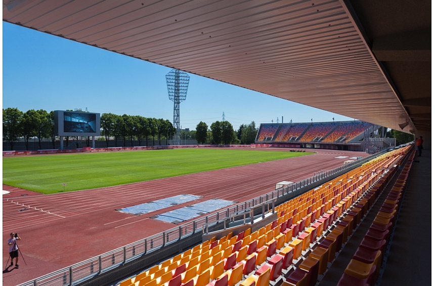autors: Daugavas stadiona pārbūves pirmās kārtas darbi attaisno cerības