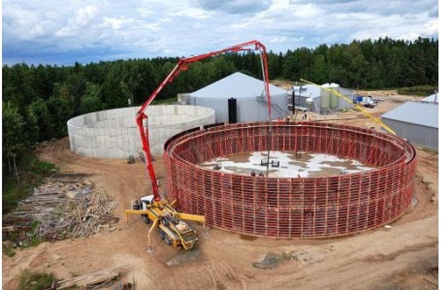 autors: PERI TRIO veidņu sistēma biogāzes koģenerācijas stacijas rezervuāru betonēšanai