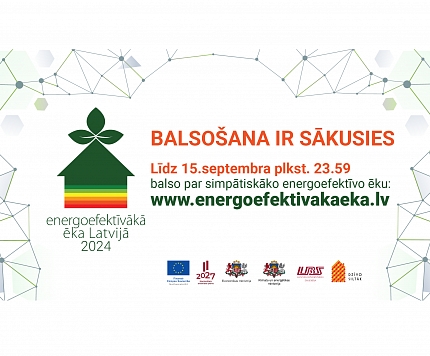 Līdz 15. septembrim balso par sev simpātiskāko energoefektīvāko ēku Latvijā!