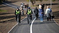 Pabeigts jauns gājēju un veloceliņa posms Ķengaraga promenādē