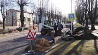 Ventspils.Notiek būvdarbi Sarkanmuižas dambī