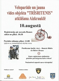 Aizkrauklē atklās jaunu vides objektu - trīsriteni