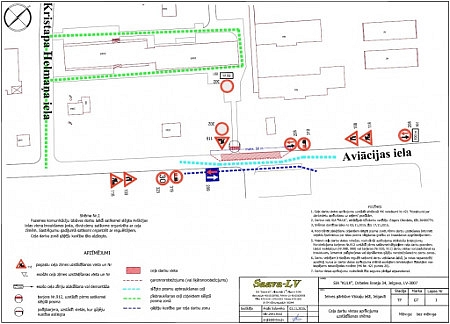 Jelgavā, Aviācijas ielas posmā veic pazemes komunikāciju izbūves darbus