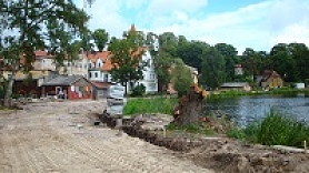 Talsu ezera apkārtnē tiek veikti rekonstrukcijas darbi