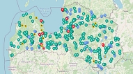 Publicēta karte ar 2021. gadā plānotiem valsts autoceļu remontdarbiem