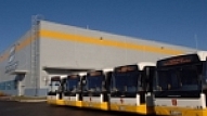 Ķīpsalā piestās Latvijā ražoti autobusi