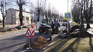 Ventspils.Notiek būvdarbi Sarkanmuižas dambī