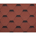 Bitumena dakstiņi STANDARD Force (Rock) Hexagonal Sarkans