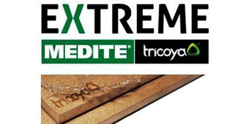 Jaunās paaudzes ūdens droša MDF plate - EXTREME MEDITE TRICOYA