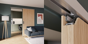 Mehānismi bīdāmām un salokāmām durvīm, starpsienām un fasādēm