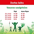 Darba laiks Vasaras saulgriežos