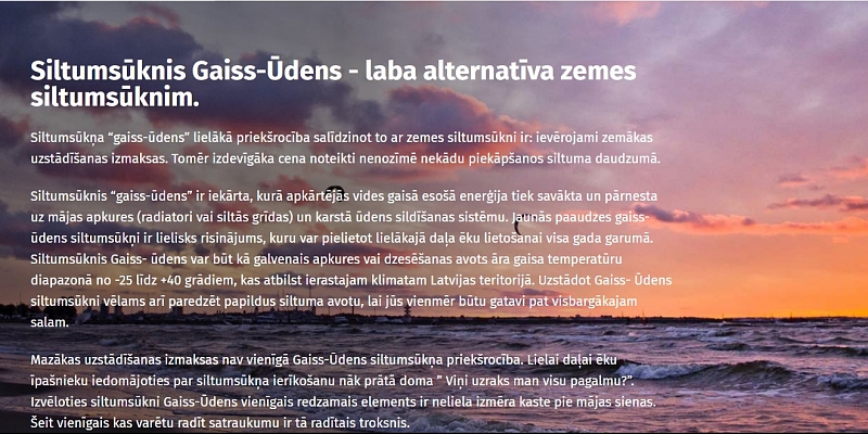 SILTUMSŪKNIS GAISS-ŪDENS