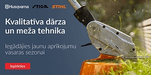 HUSQVARNA, STIGA, STIHL pārstāvju Latvijā. Dārza un meža tehnika