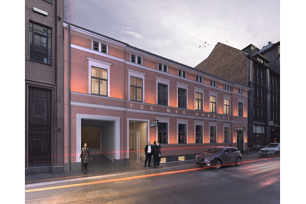 BIROJU ĒKAS PĀRBŪVE PAR VIESNĪCU. Rīga, Dzirnavu iela 59. Projekts 2019 2020