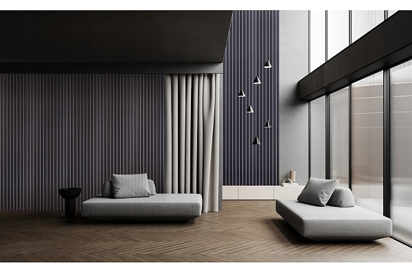 Akustiskais sienas panelis Black1