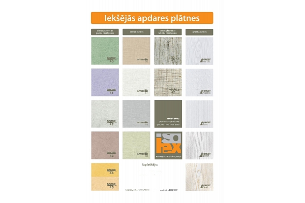 Iekšējās apdares plātnes