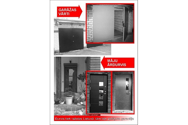 Dzelzs vārti un ārdurvis