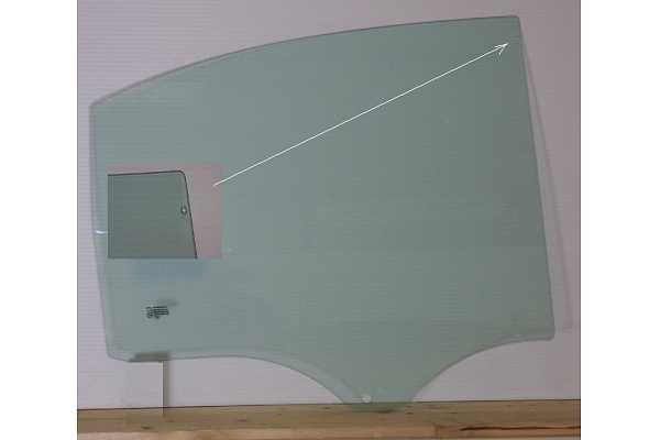 3359RGNH5RD FIAT PANDA 2 03 12  Car Door Window   Auto Glass Green   Rear Right   1Holes   wo Accessories