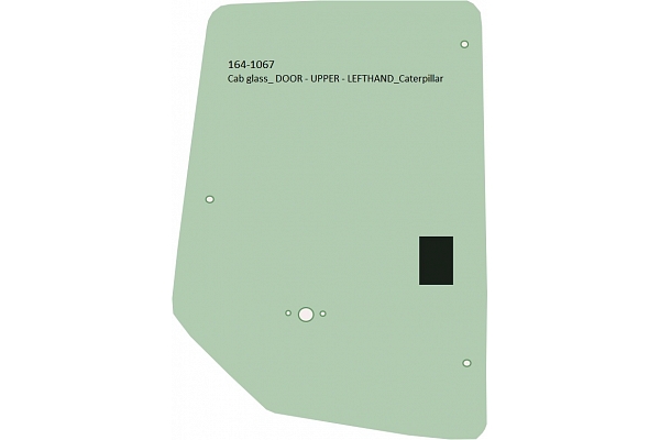 Cab glass  DOOR   UPPER   LEFTHAND Caterpillar 164 1067
