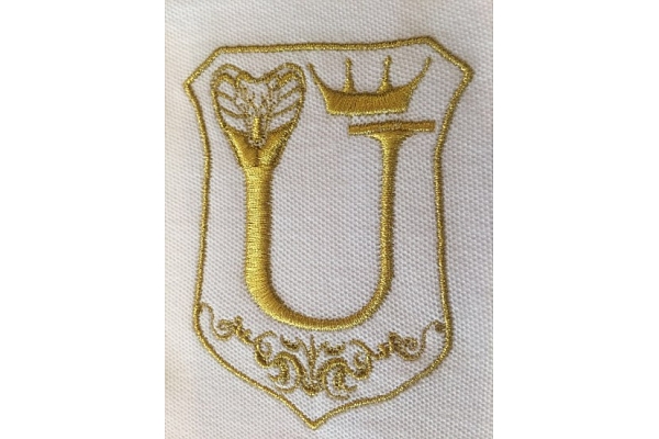 Izšuvums ar metāliskajiem zelta diegiem