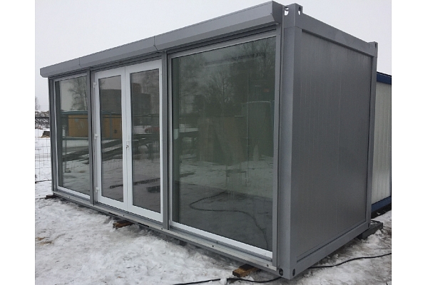 Open Office with PVC roller shutter