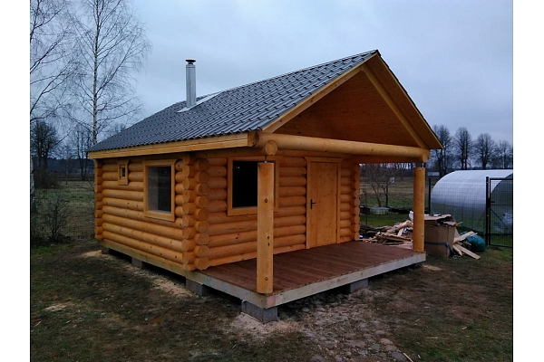 Guļbaļķu pirtis, guļbūves Valmiera, Cēsīs, Vidzeme dārza mēbeles