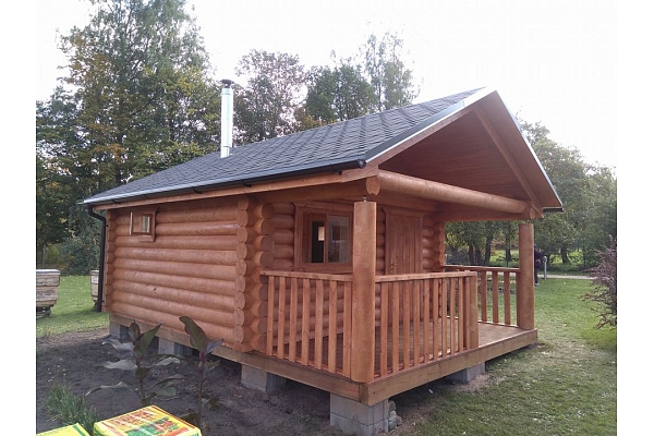 Guļbaļķu pirtis, guļbūves Valmiera, Cēsīs, Vidzeme dārza mēbeles