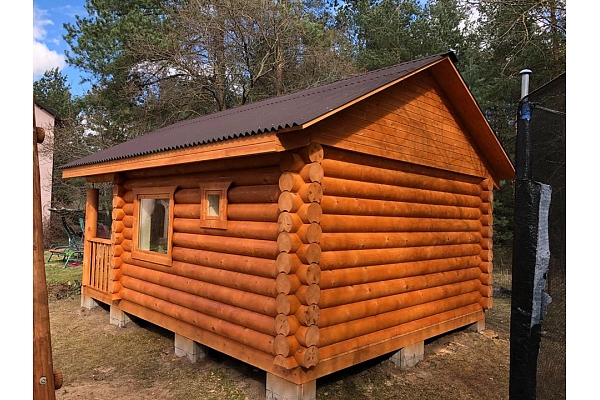 Guļbaļķu pirtis, guļbūves Valmiera, Cēsīs, Vidzeme dārza mēbeles