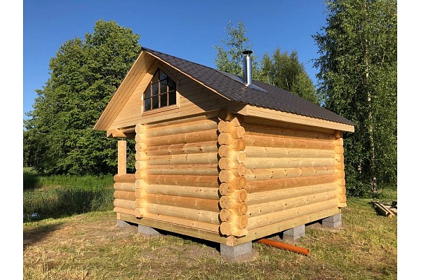 Guļbaļķu pirtis, guļbūves Valmiera, Cēsīs, Vidzeme dārza mēbeles