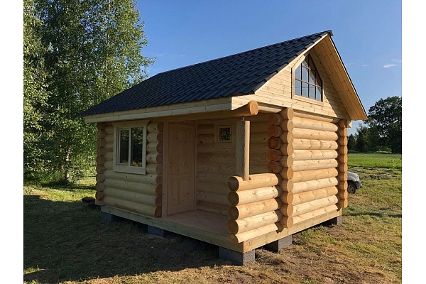 Guļbaļķu pirtis, guļbūves Valmiera, Cēsīs, Vidzeme dārza mēbeles