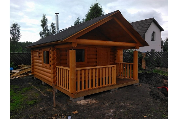 Guļbaļķu pirtis, guļbūves Valmiera, Cēsīs, Vidzeme dārza mēbeles