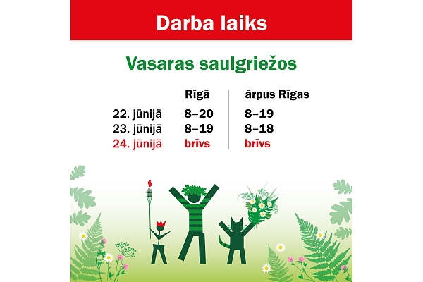 DEPO darba laiks Vasaras saulgriežos