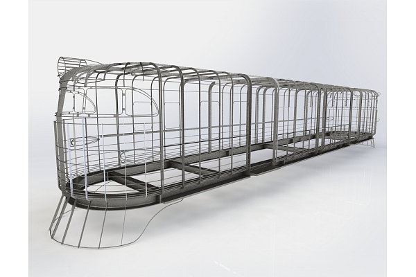 Dekoratīvs dizaina elements parkam no tērauda konstrukcijām