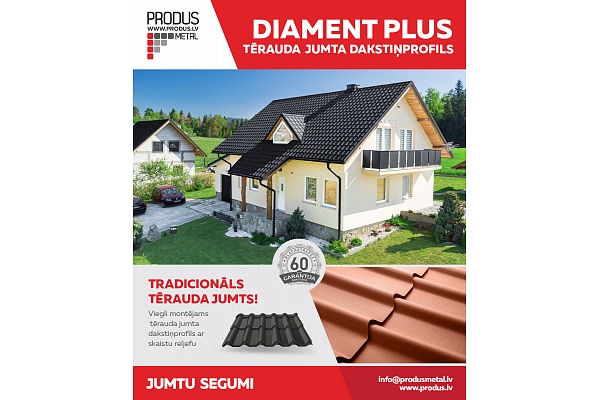 Tērauda jumta dakstiņprofils Diament Plus