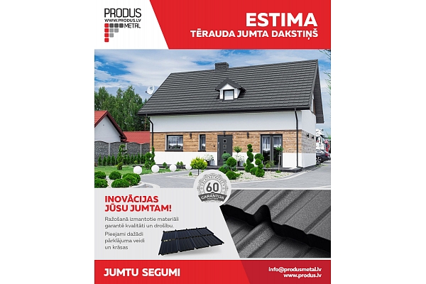 Tērauda jumta dakstiņš Estima
