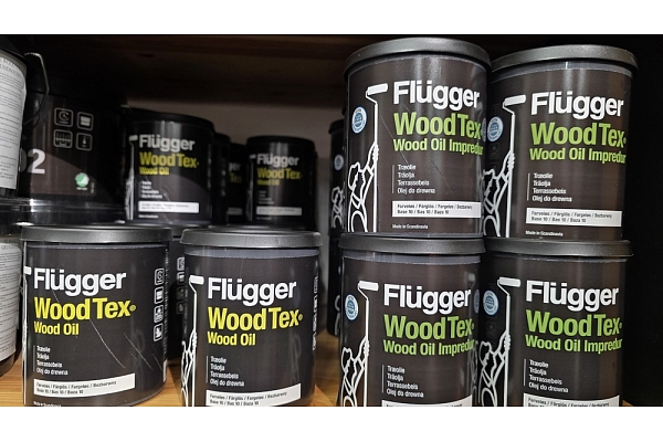Flugger WoodTex Oil Impredur stends Profcentrs veikalā