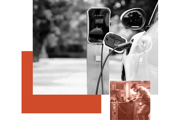 Elektromobiļu uzlādes stacija Latvijā