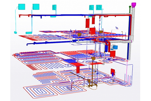 Daudzlīmeņu AVK sistēmu 3D modelēšana BIM vidē