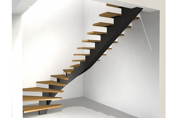 Nestandarta dizaina liektās metāla kāpnes privātmājai