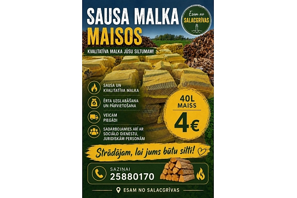Sausa malka maisos