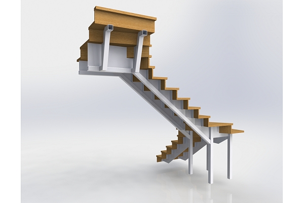 Nestandarta tērauda kāpņu konstrukcija ar individuālu dizainu