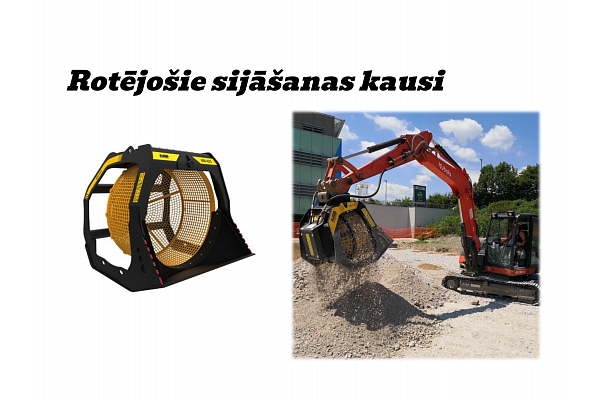 Rotējošie sijāšanas kausi