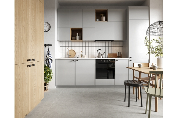 SPC Flizes paneli Gridai Concrete_Light_packshot_60x60_SPC-Flooring 2
