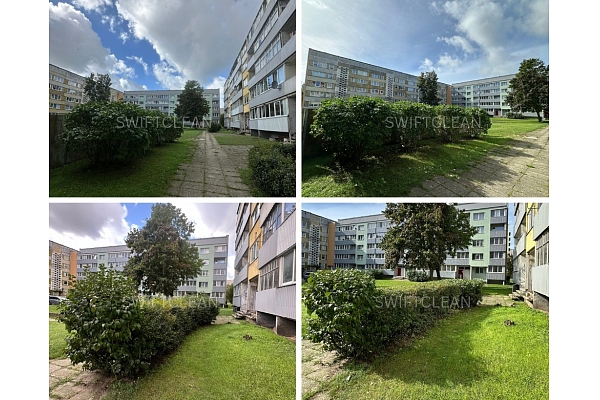 Daudzdzīvokļu māju apkārtnes uzkopšana un uzturēšana