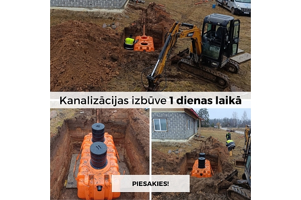 Kanalizācijas sistēmas un septiķa uzstādīšana privātmājai Vidzemē ar profesionālu tehniku